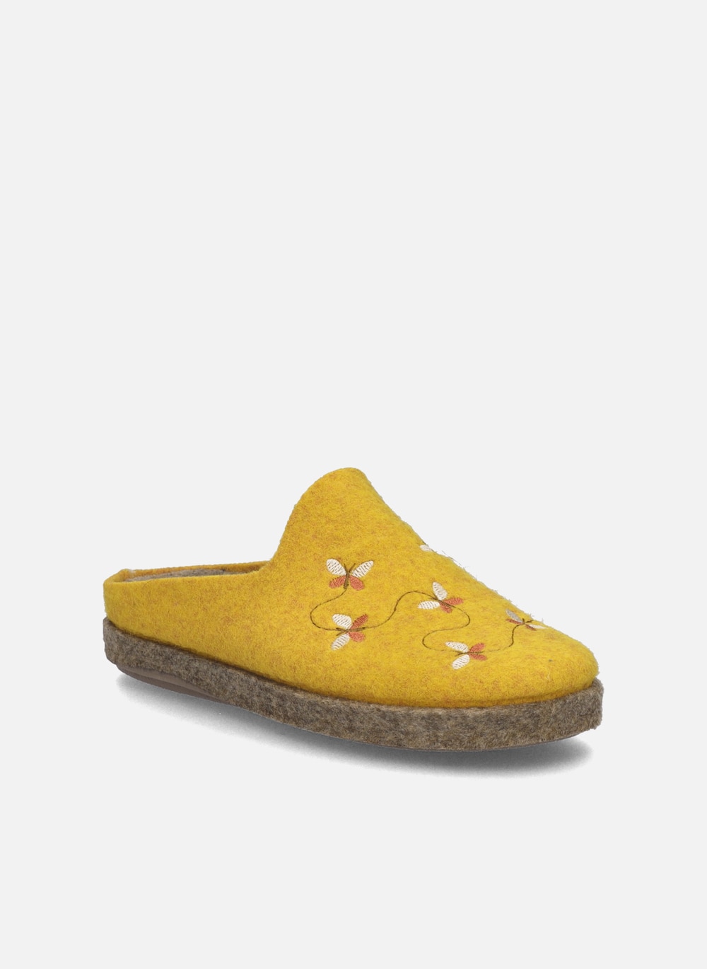 Damen Hausschuh Lara 01, gelb-kombi