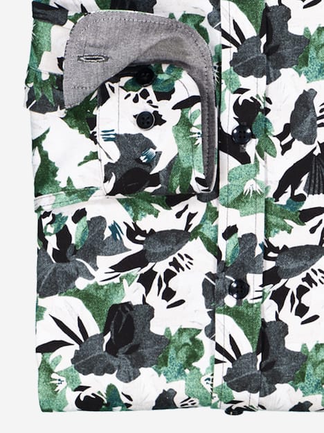 engbers Herren Langarm-Hemd gemustert , Gruen