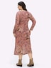 Mesh-Kleid Blumenkleid aus Mesh-Qualität Langarm Ohne Kragen