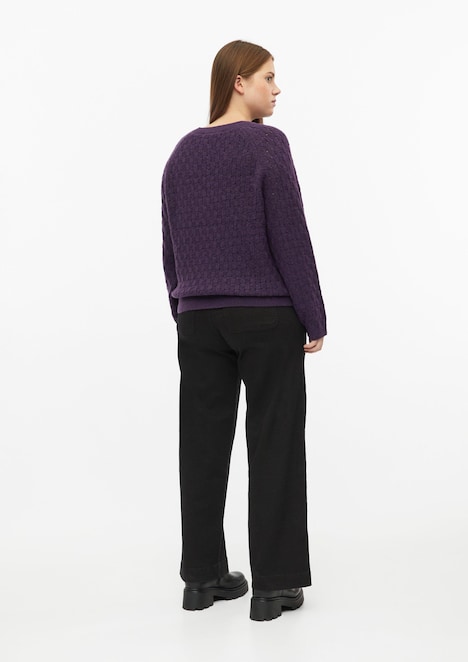 Weicher Pullover mit Strukturmuster