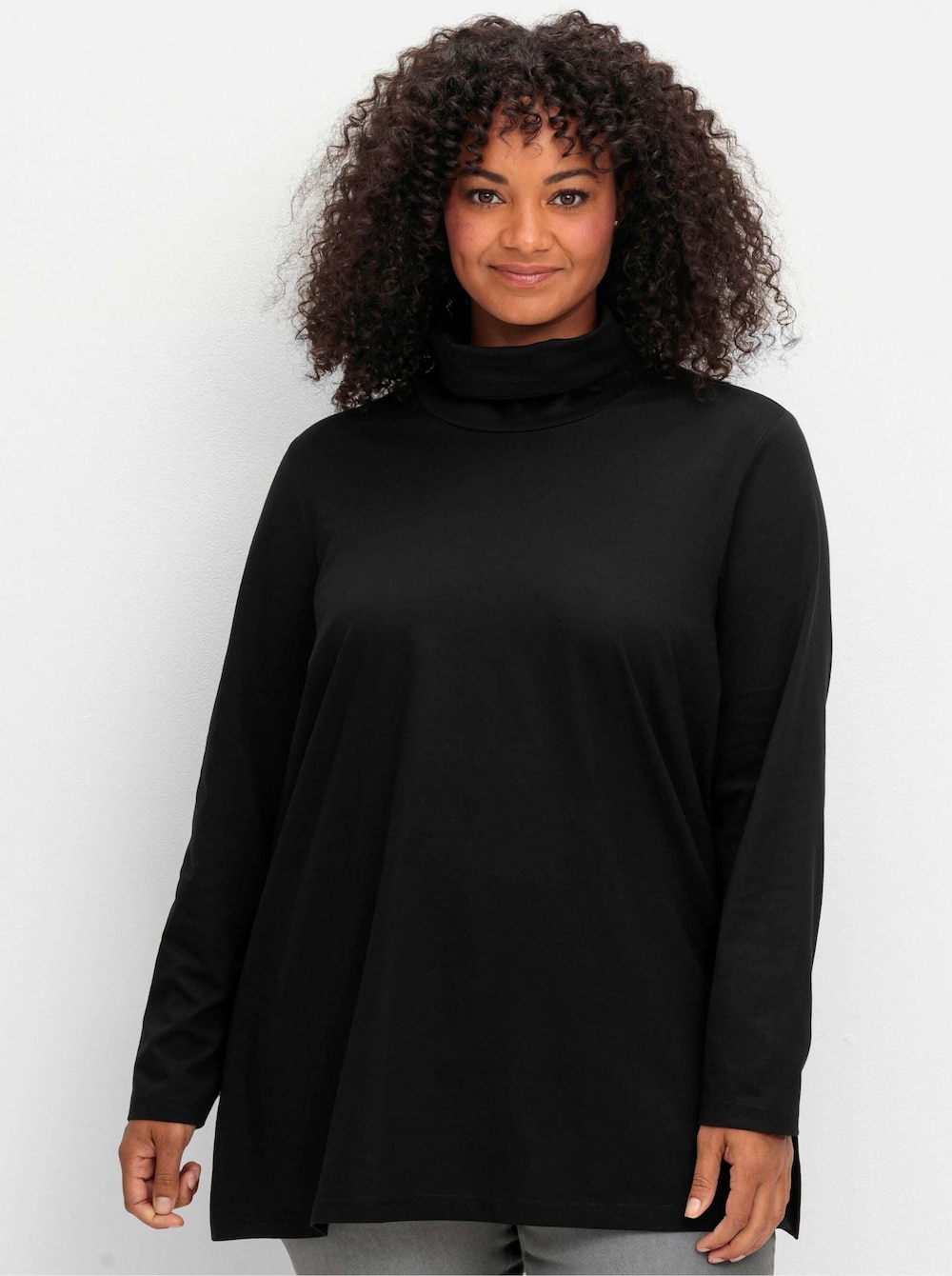 Rollkragenshirt Langarm Uni Rollkragen
