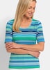 Viscose shirt met fris streepmotief