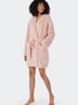 Schiesser Damen Bademantel Teddy Fleece - rosé