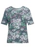 Gestreepte shirt met bloemmotief