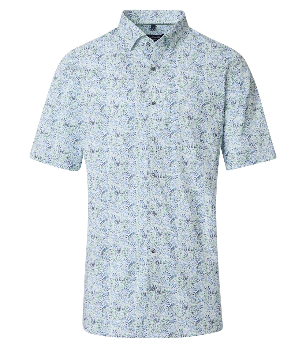 Businesshemd Kurzarm Print Modern Fit