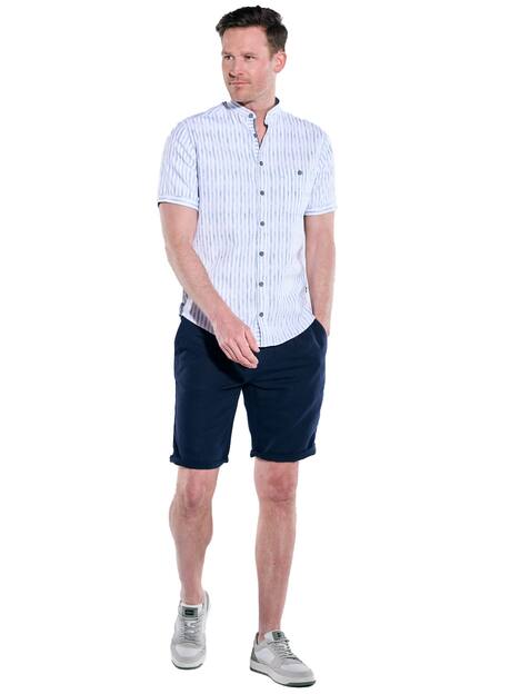 engbers Herren Kurzarm-Hemd gestreift , Hellblau