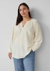 Elastische strukturierte Bluse mit weitem Arm