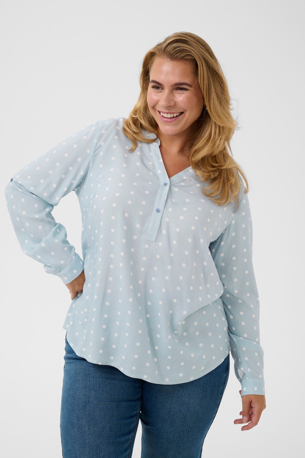 Langarm-Bluse Regular fit
