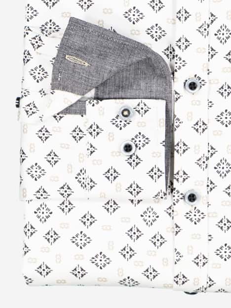 engbers Herren Langarm-Hemd gemustert , Sand