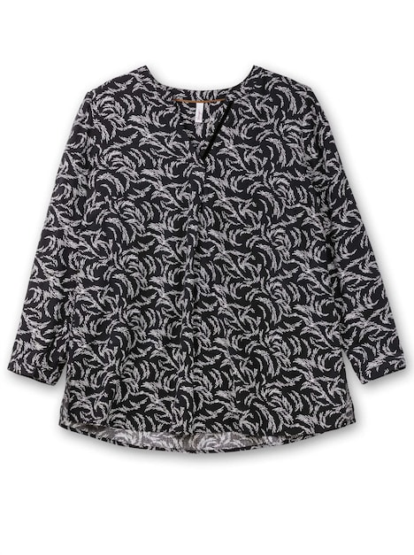 Tunika Langarm Paisley Ohne Kragen