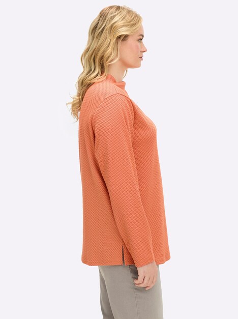 Sweatshirt Langarm Sonstiges Muster Stehkragen