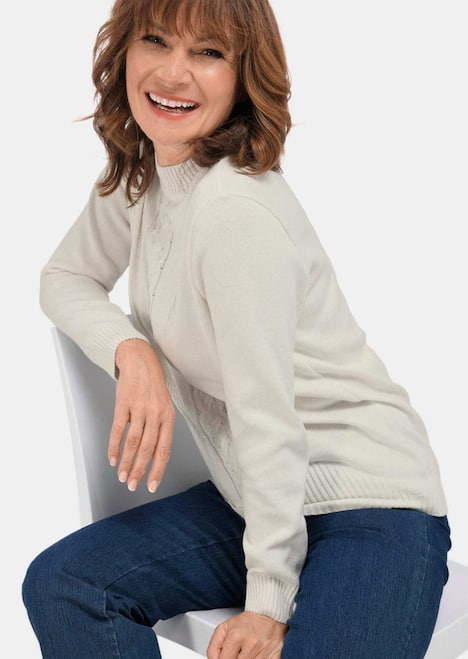 GOLDNER Trui Pullover met opstaande kraag