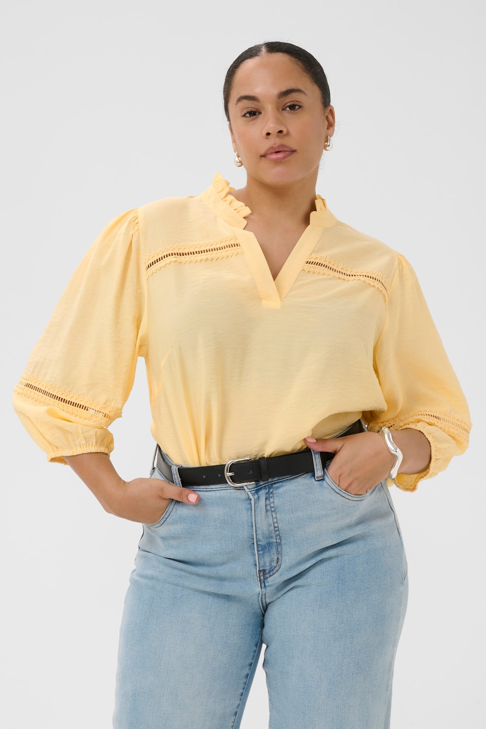 Langarm-Bluse Regular fit