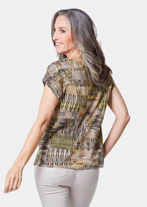 Druckbluse aus reiner Baumwolle