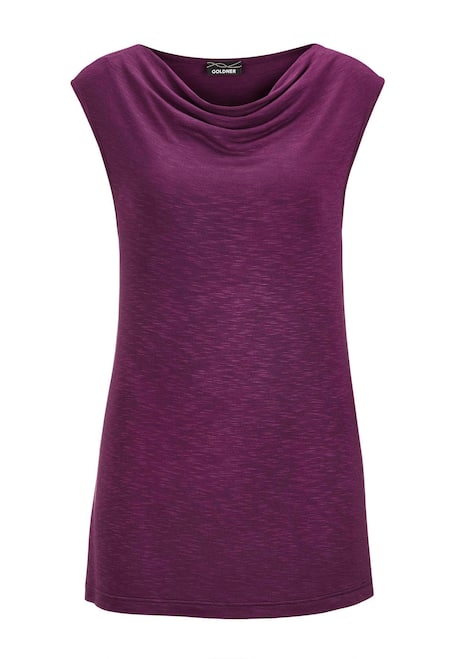 Ärmelloses Top in Viskose-Jersey