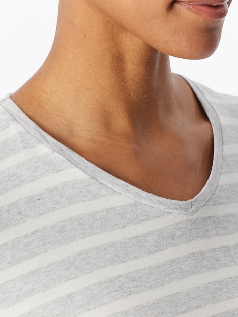 Schiesser Damen Nachthemd Casual Essentials - silbergrau-mel.