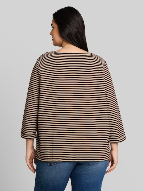 Langarmshirt mit Knopf-Details