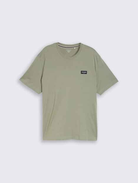 T-Shirt aus Baumwolle mit Logo-Badge