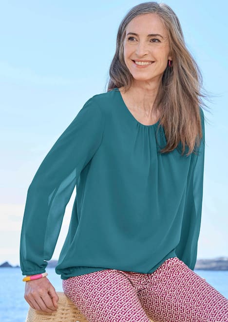 Elegante Bluse aus Chiffon