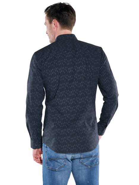 engbers Herren Hemd gemustert , Saphirblau