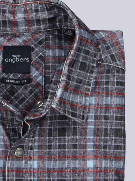 engbers Herren Langarm-Hemd gemustert , Grau