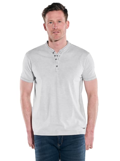 engbers Herren Henley T-Shirt , Hellgrau
