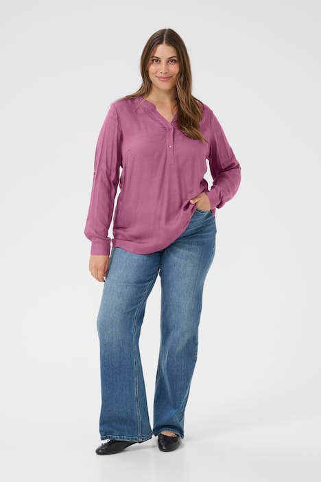 Langarm-Bluse Regular fit