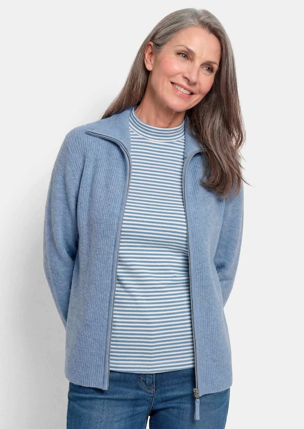 Gemêleerd vest met rits