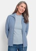 Melange-Cardigan mit Reißverschluss