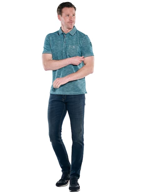 engbers Herren Poloshirt , Petrolblau