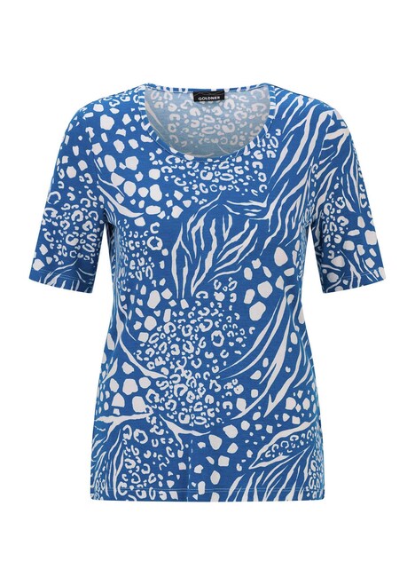 Viscose shirt in modieuze dierenprint