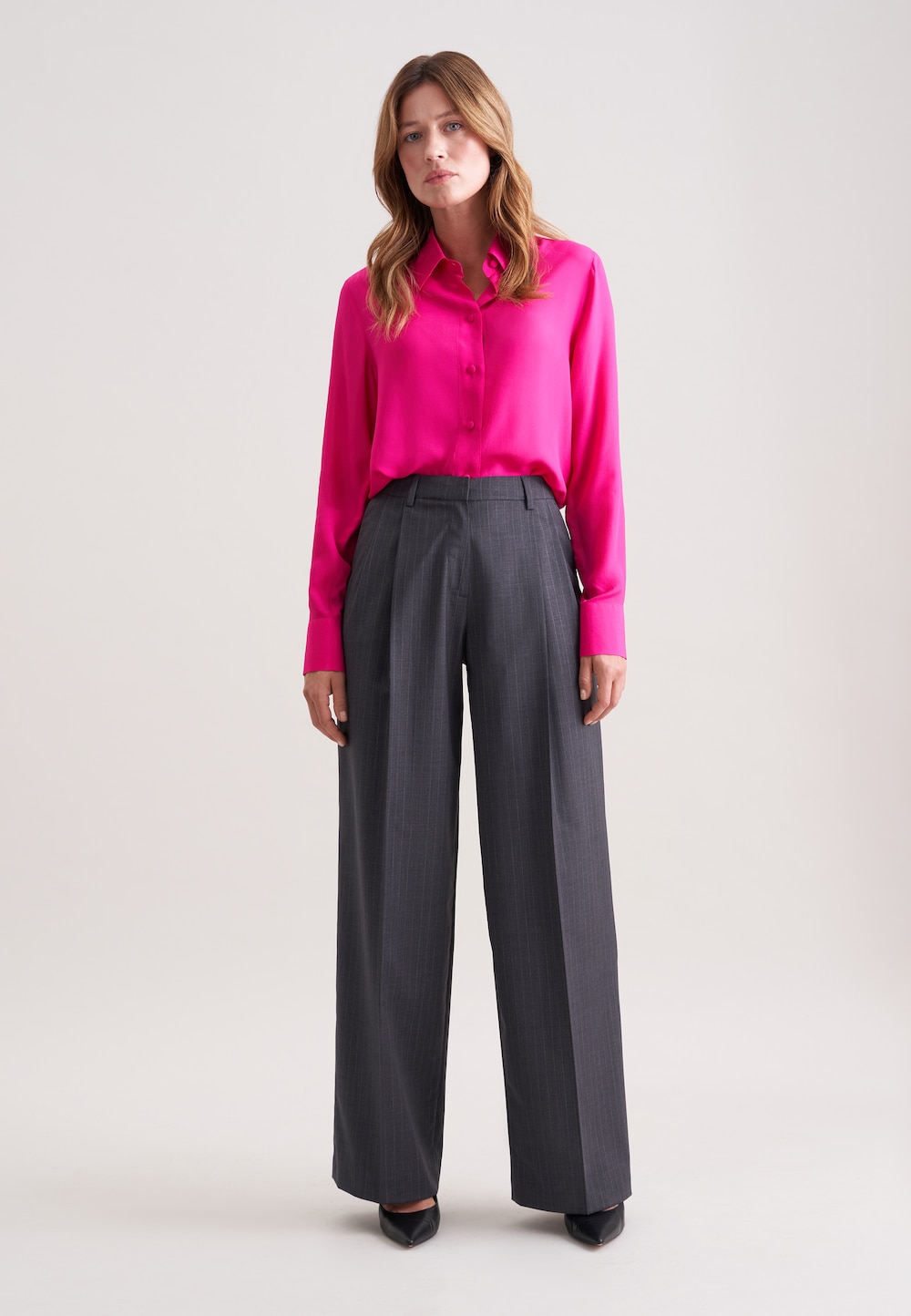 Damen Stoffhose - Gestreift