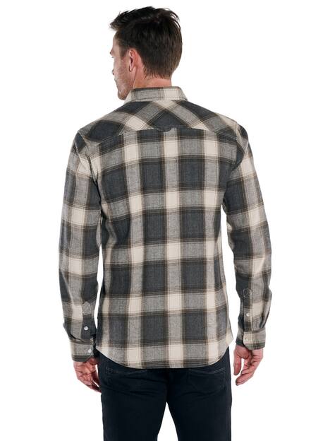 engbers Herren Overshirt kariert , Beige