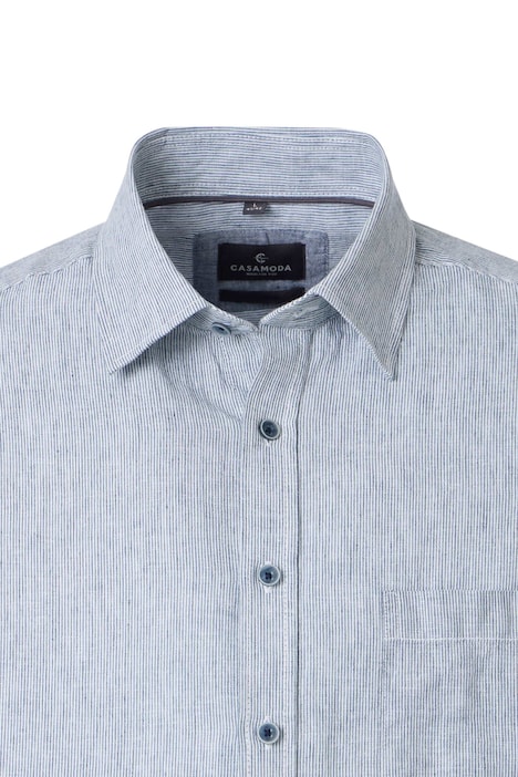 Leinenhemd Kurzarm gestreift Casual Fit