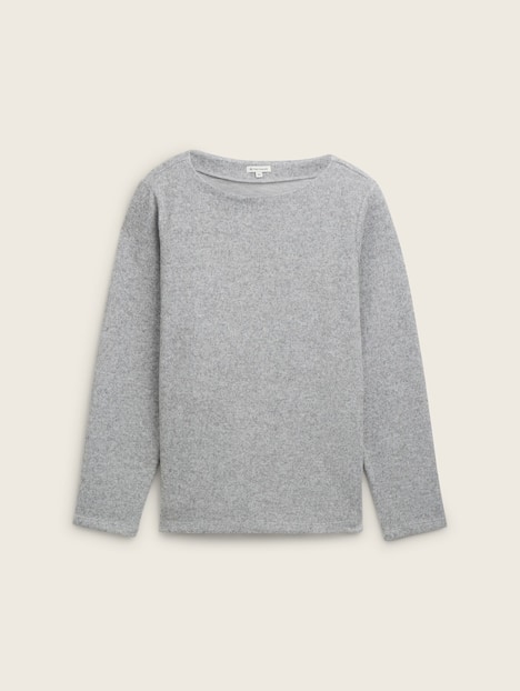 Soft-Touch Sweatshirt mit Knopfdetails
