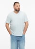 Baumwoll-T-Shirt mit Logo-Print und V-Neck