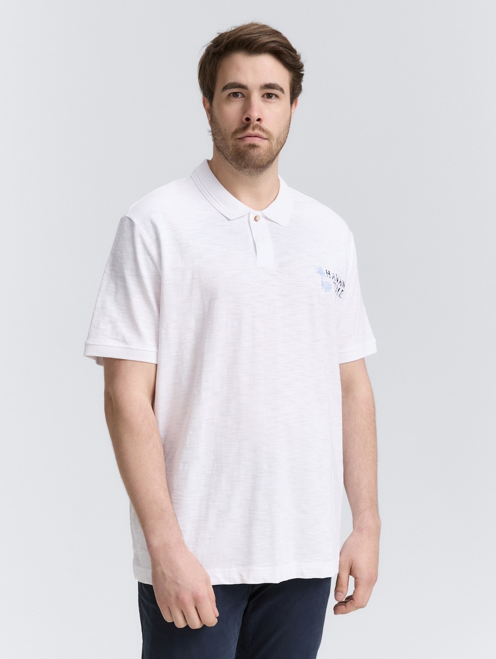 Poloshirt aus Baumwolle mit Print