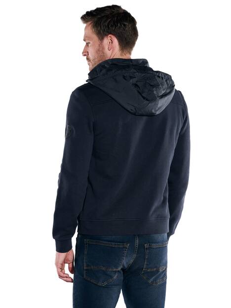 engbers Herren Baumwoll-Jacke mit Kapuze , Saphirblau