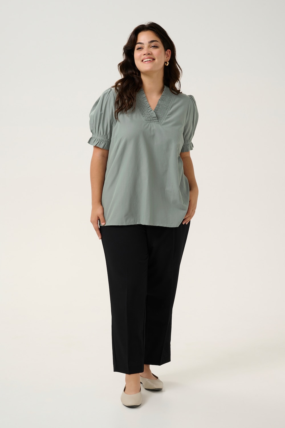 Kurzarm-Bluse Regular fit