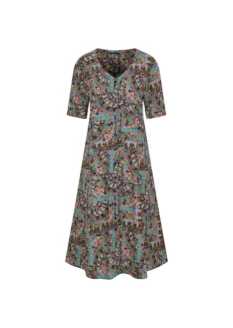 Viskosekleid mit orientalischem Muster