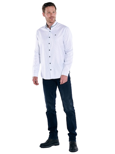 Herren Langarm-Hemd regular , Hellblau