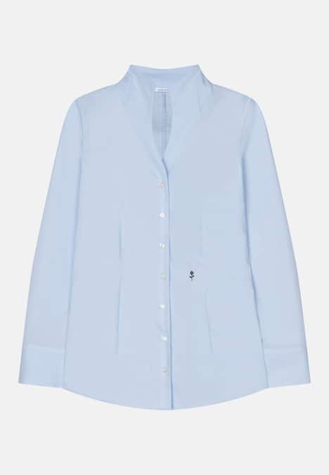 Damen Kelchkragenbluse - Uni