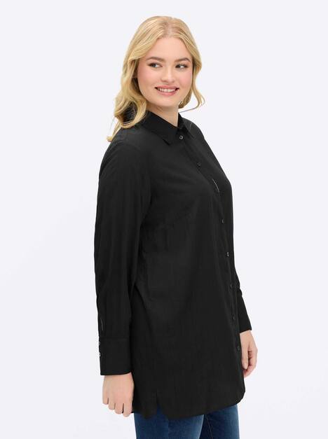 Hemdbluse Langarm Sonstiges Muster Hemdkragen