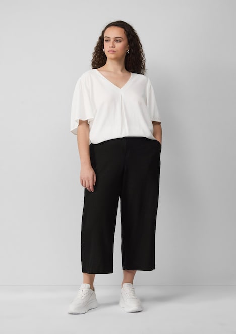Culotte aus Leinenmix
