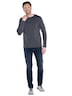 Herren Langarm-Shirt regular , Saphirblau