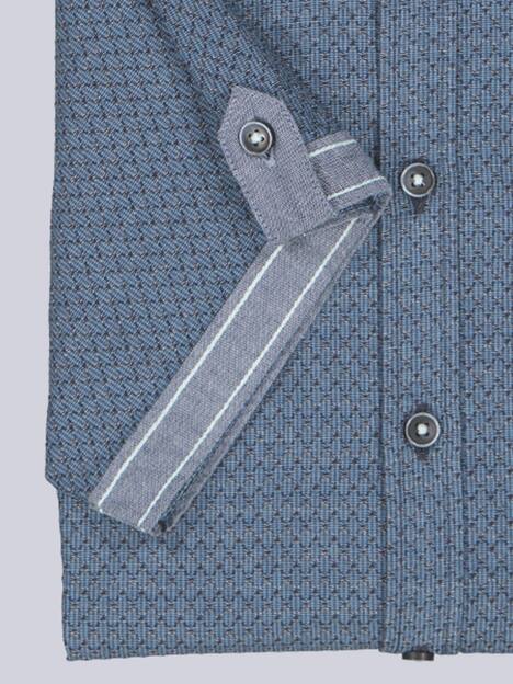 engbers Herren Kurzarm-Hemd gemustert , Brilliantblau