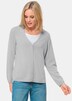 Weiche Kaschmirstrickjacke mit V-Ausschnitt