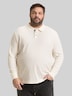 Langarm Poloshirt mit Waffelstruktur