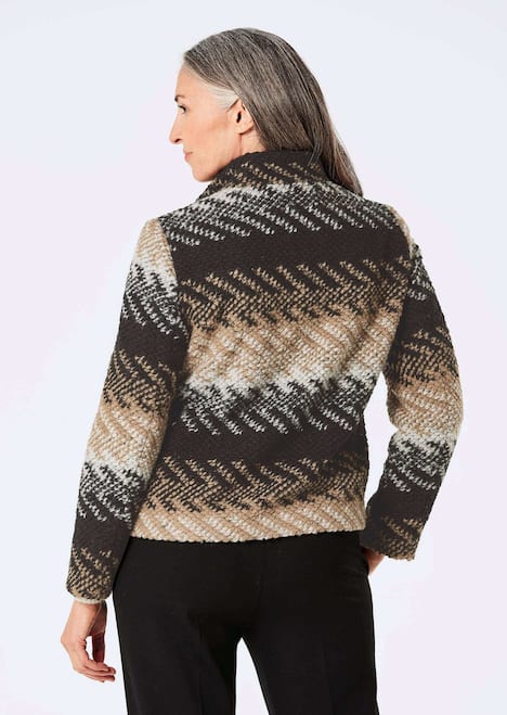 Gerade Herbstjacke, Blockstreifen