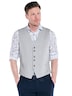engbers Herren Sakko-Weste slim fit , Silbergrau